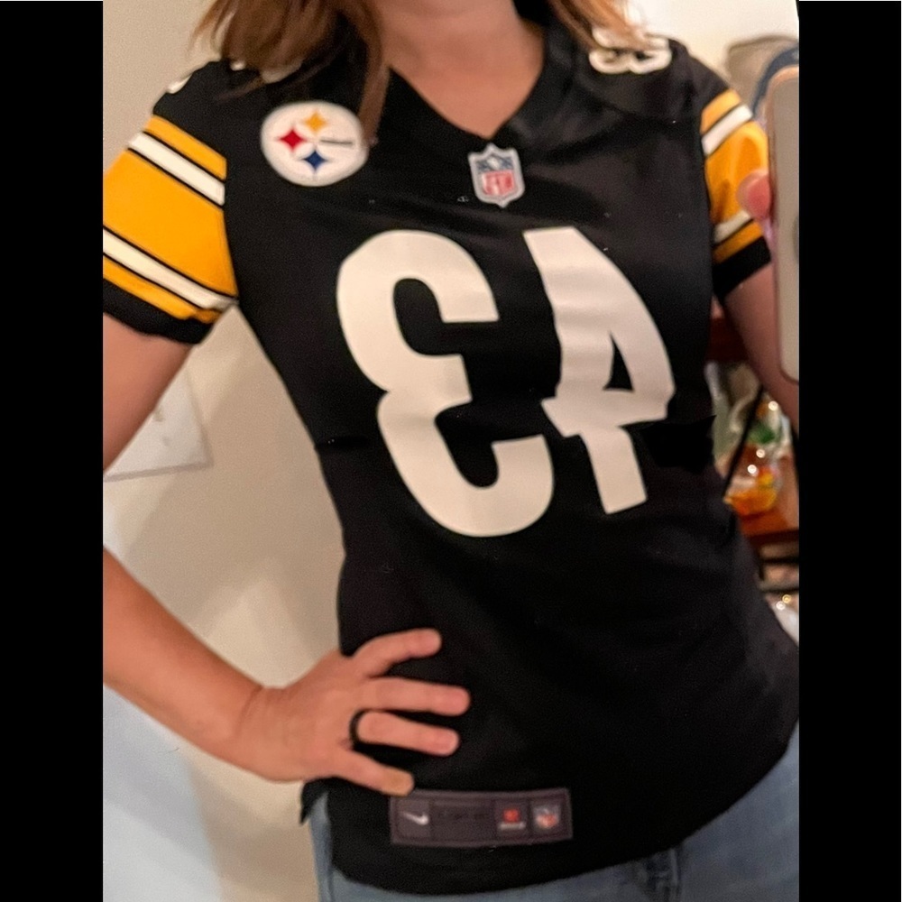 Pittsburgh STEELERS JERSEY POLAMALU RETIRED CONTOURED WOMENS CUT